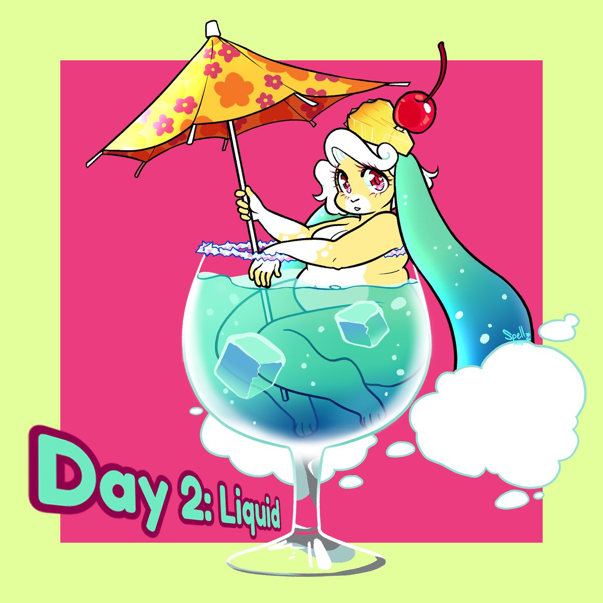 Spellaroo's tweet photo. She sparkles! She tastes like the ocean! What more could you want? #spellbuntober

Day 2: Liquid 🍹🐇 https://t.co/Tsl1Y2vLQK