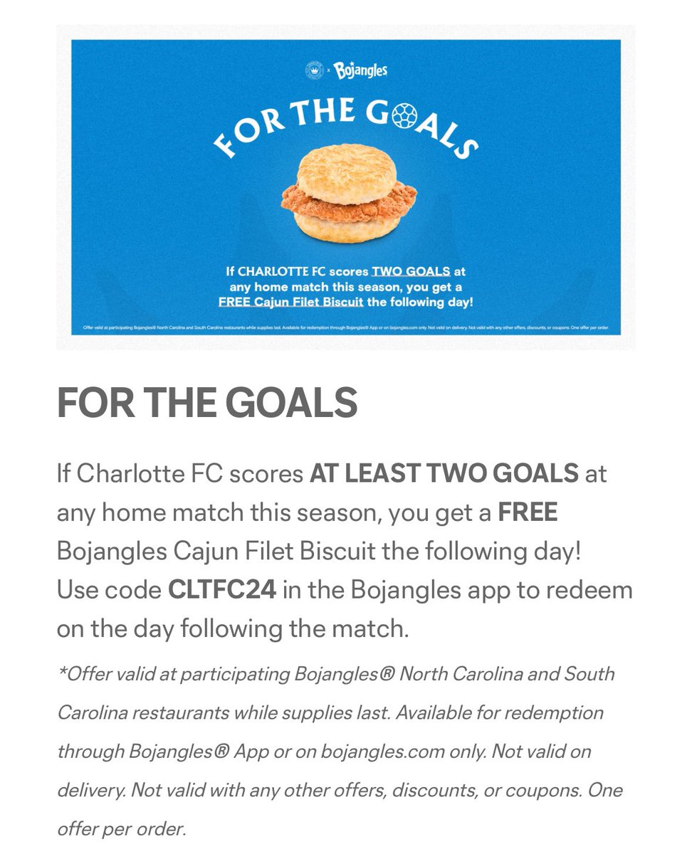 JCLaBue's tweet photo. The smell of victory with a taste of Cajun thanks to our friends @Bojangles! #ForTheGoals https://t.co/3Fhz6OA1lG
