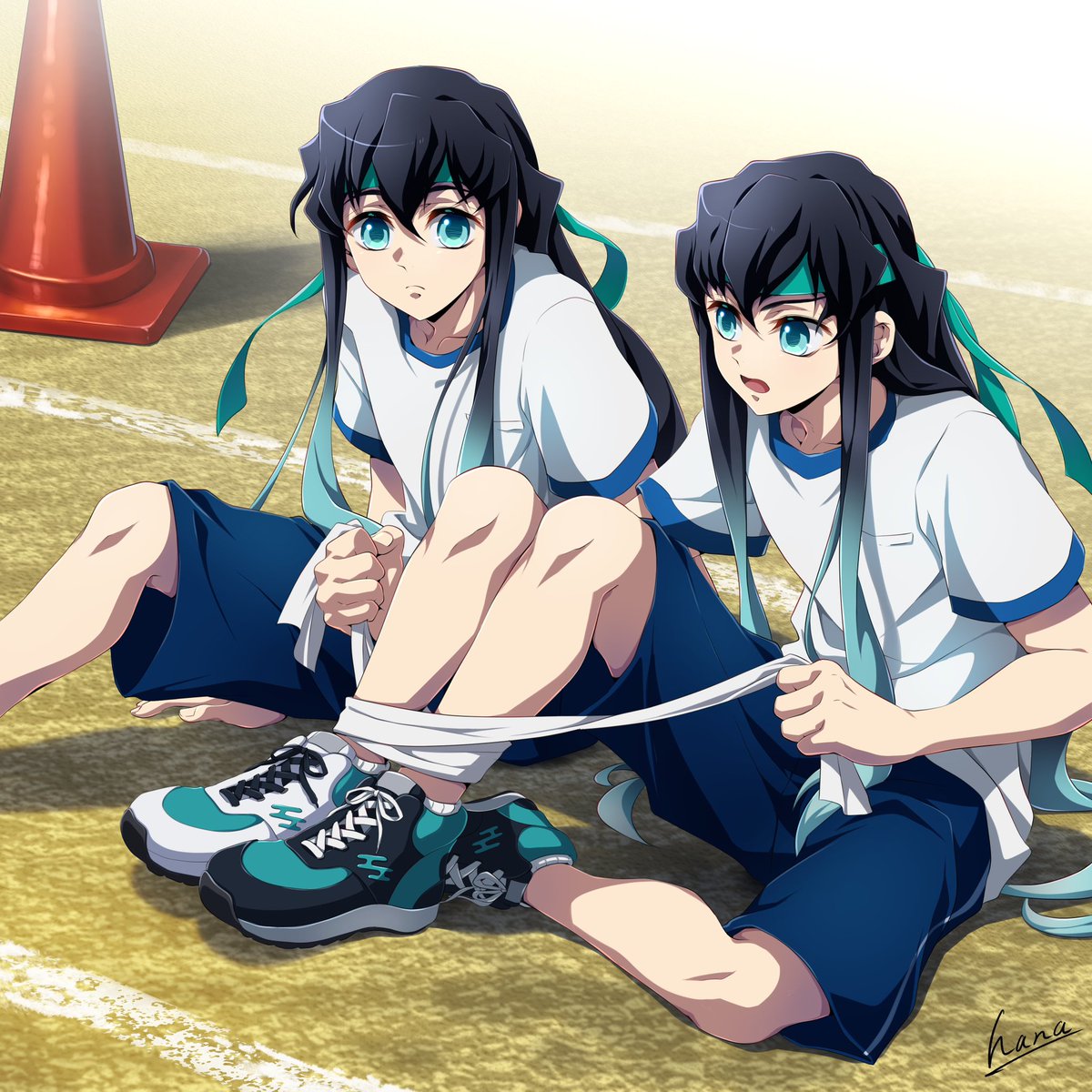 運動会♪ 🈶 「次の種目の二人三脚、絶対1位獲りにいくぞ