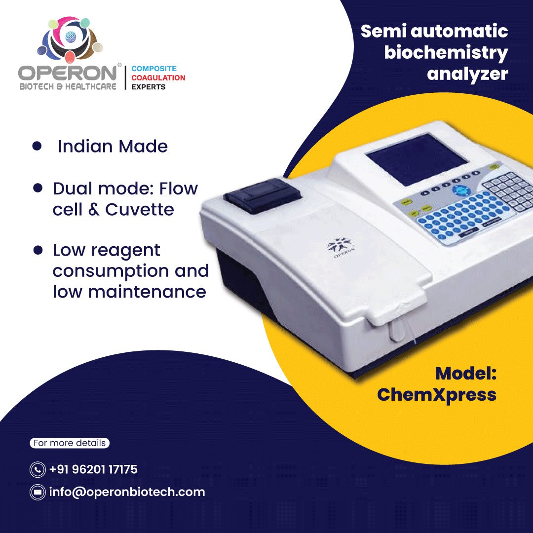operonbio1's tweet image. Semi automatic biochemistry analyzer

#ChemXpress #BiochemistryAnalyzer #LabEfficiency #AccurateDiagnostics #MedicalTechnology #ClinicalBiochemistry #PrecisionLabResults #HealthcareInnovation #LaboratoryExcellence #DiagnosticSolutions