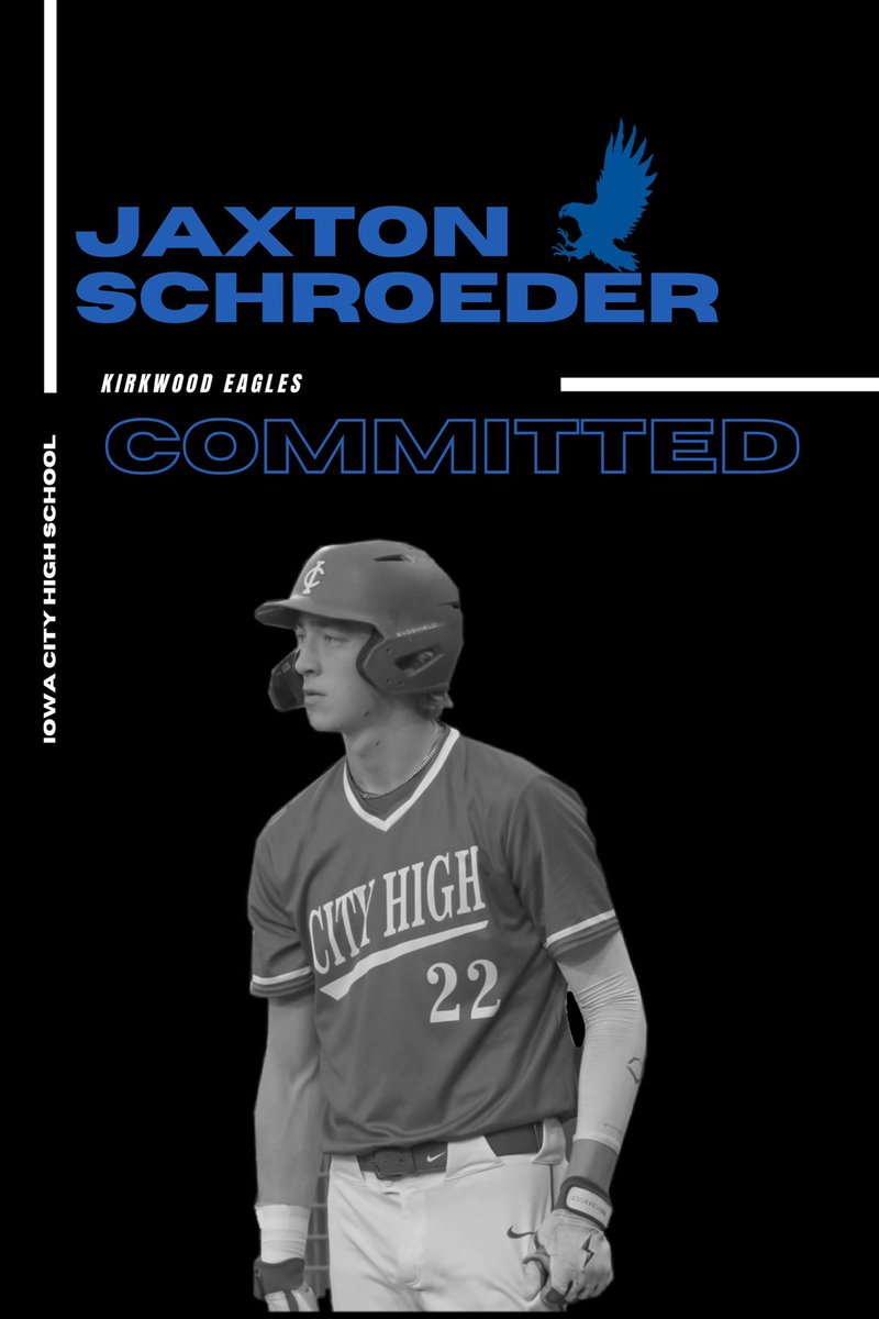 Jaxton Schroeder (@jschroe22) on Twitter photo I am thrilled to announce my commitment to Kirkwood CC to continue my academic and baseball career! This journey wouldn’t have been possible without the unwavering support of my coaches and family. Go Eagles! <a href="/ICHSBaseball/">City High Baseball</a> <a href="/SuccessLvsClues/">SwingFaster</a> I am thrilled to announce my commitment to Kirkwood CC to continue my academic and baseball career! This journey wouldn’t have been possible without the unwavering support of my coaches and family. Go Eagles! <a href="/ICHSBaseball/">City High Baseball</a> <a href="/SuccessLvsClues/">SwingFaster</a>