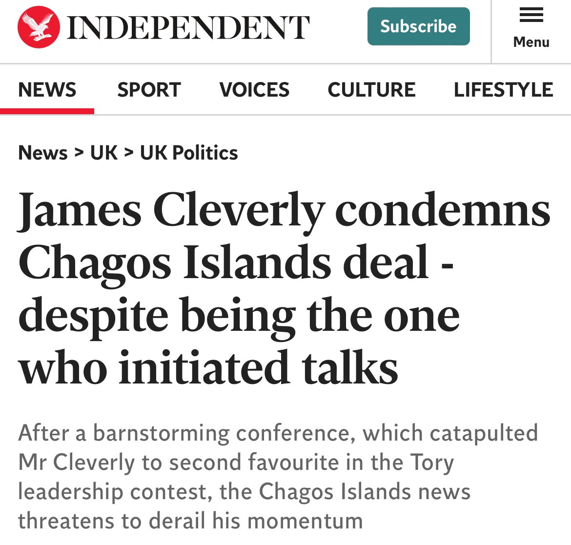 <a href="/JamesCleverly/">James Cleverly🇬🇧</a> You should take it up with the politician who initiated the talks, which was you James