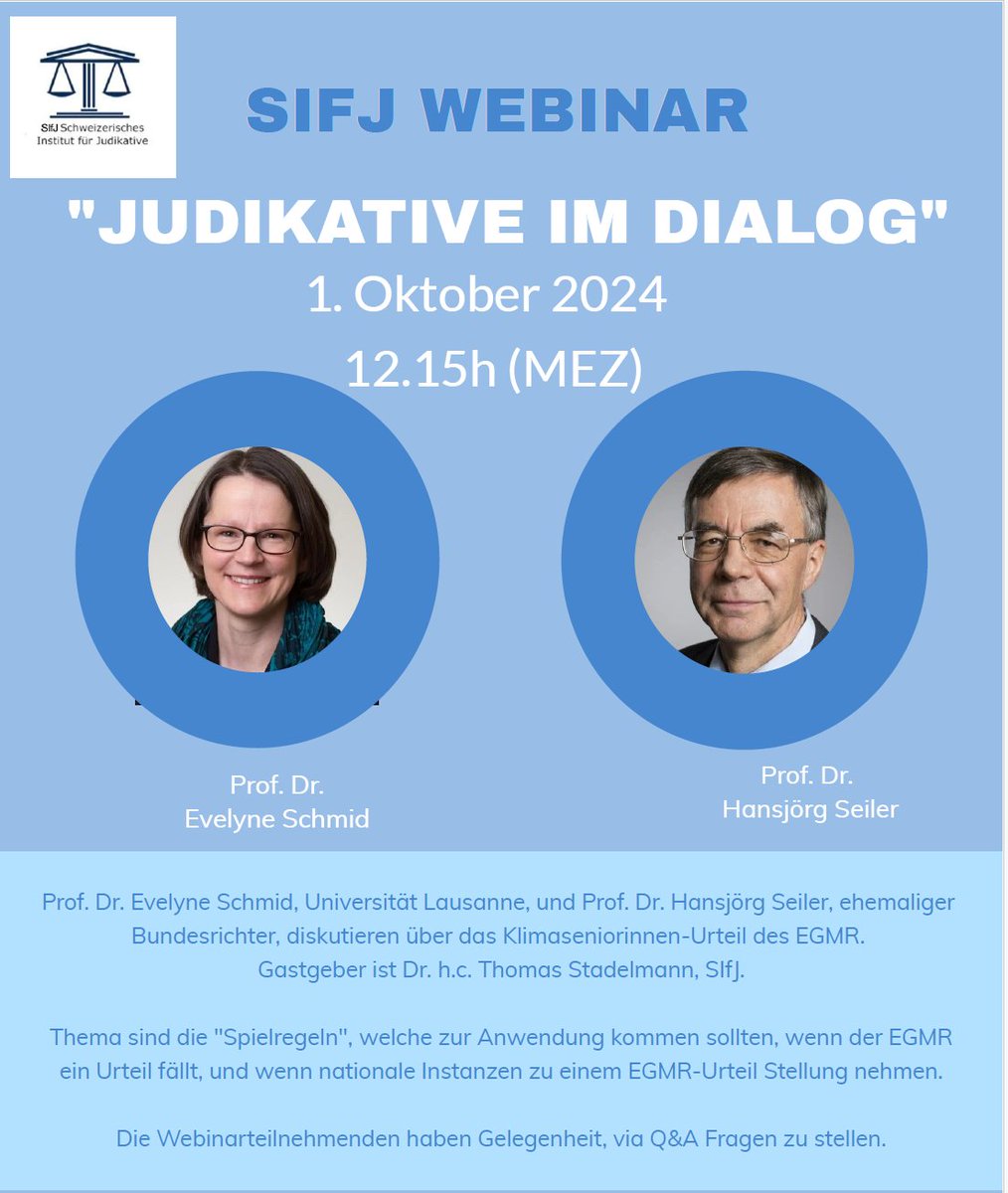 SIfJ Schweizerisches Institut für Judikative tweet media