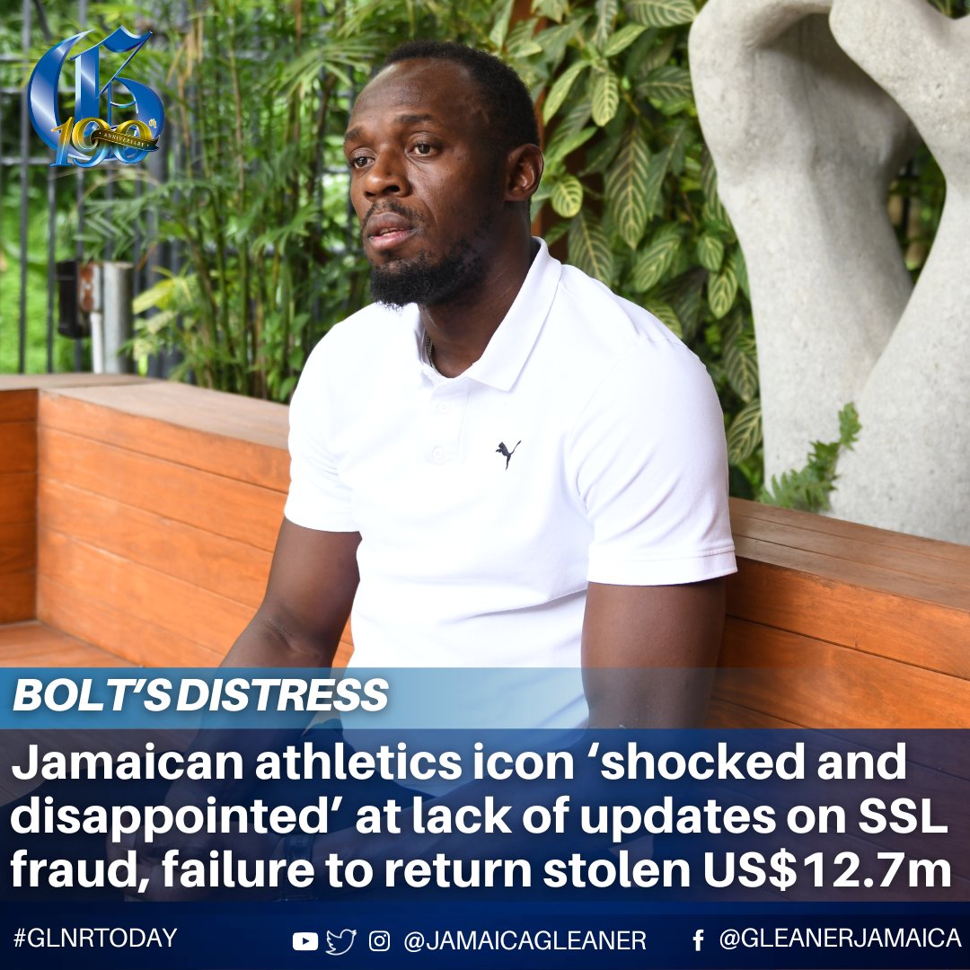 JamaicaGleaner's tweet photo. Eight-time Olympic champion Usain Bolt is “shocked and disappointed” over the lack of transparency surrounding the investigation into billions of dollars defrauded from his and more than 30 other clients’ accounts at SSL more than a year ago.
Read more: https://t.co/K14AU4fGNp https://t.co/4CQAq7MdEn