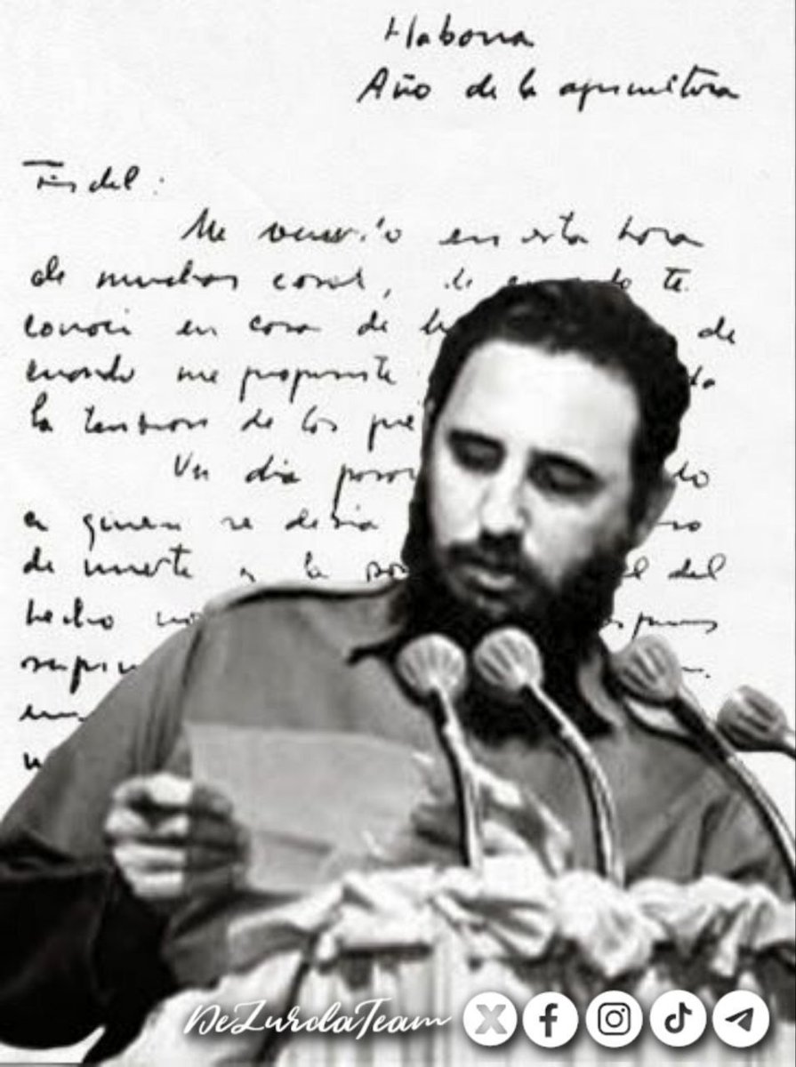 DeZurdaTeam 📳 (@dezurdateam_) on Twitter photo Todavía estremece la voz de Fidel leyendo la carta de despedida del #Che 🇨🇺:
⭐ “Otras tierras del mundo reclaman el concurso de mis modestos esfuerzos... Luchar contra el imperialismo dondequiera que esté; esto reconforta y cura con creces cualquier desgarradura.” #DeZurdaTeam Todavía estremece la voz de Fidel leyendo la carta de despedida del #Che 🇨🇺:
⭐ “Otras tierras del mundo reclaman el concurso de mis modestos esfuerzos... Luchar contra el imperialismo dondequiera que esté; esto reconforta y cura con creces cualquier desgarradura.” #DeZurdaTeam