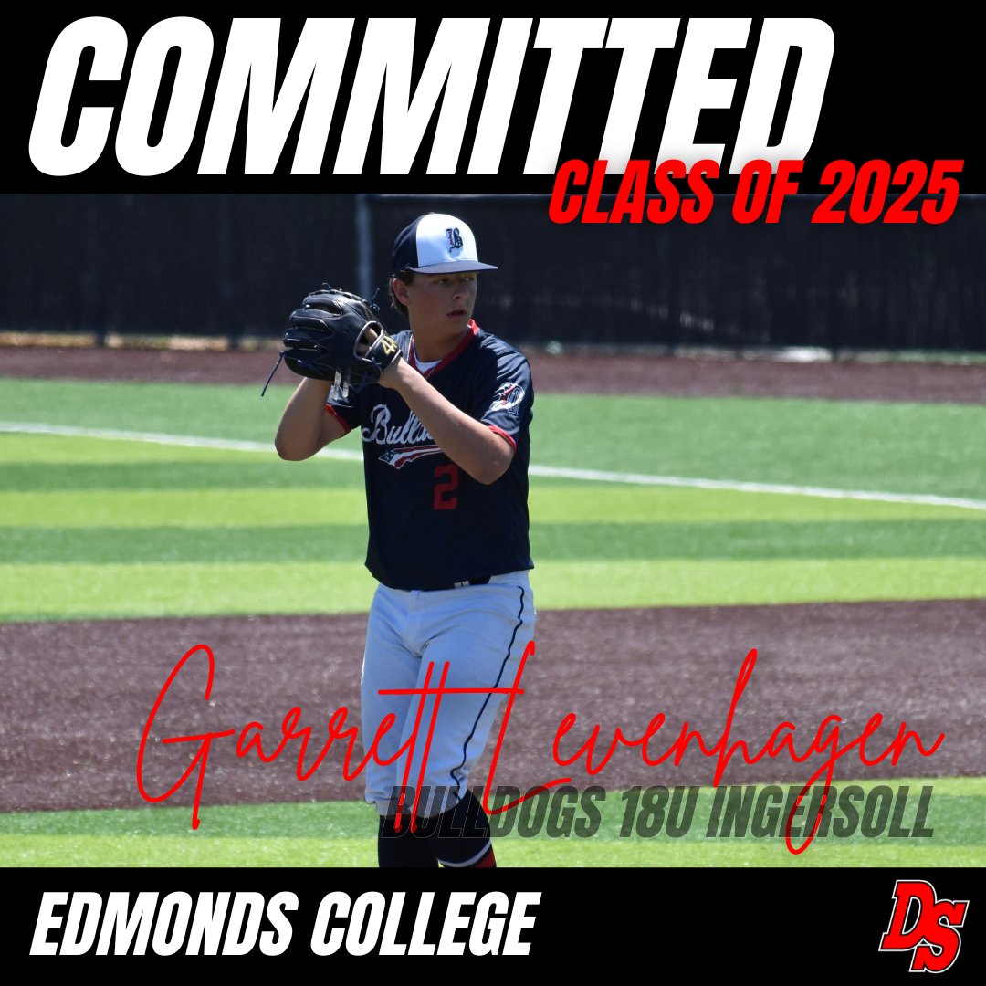 Congratulations to Bulldogs 18u Ingersoll's <a href="/GarrettLev22/">Garrett Levenhagen</a> on his commitment to @EdmondsCollege. #ClassOf2025 #RollDogs #DSfam