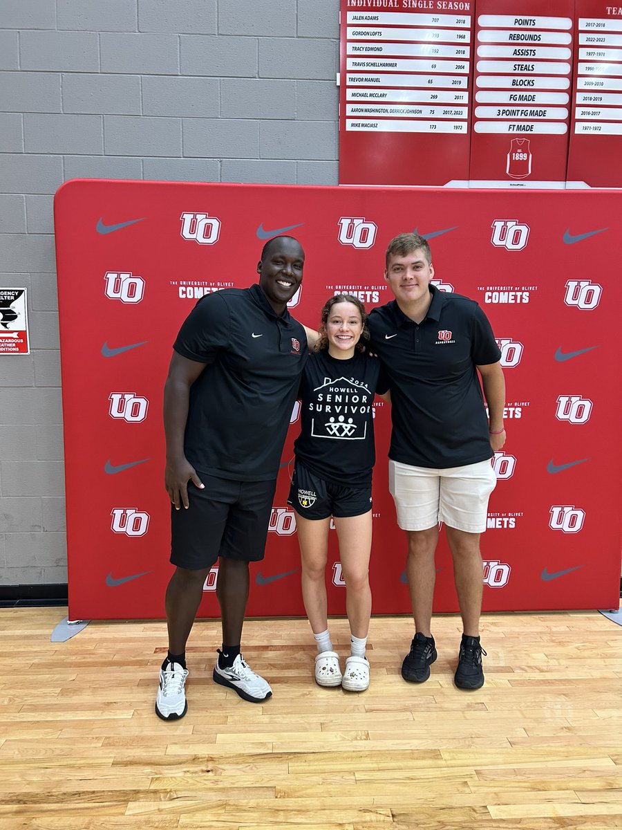 The past weekend I had such a great time at The University of Olivets camp! Learned so much and had an amazing time!! Thank you <a href="/coachsabiiti/">Peter Sabiiti</a> for having me!! <a href="/UOlivetWBB/">The University of Olivet Women’s Basketball</a> <a href="/HowellHoops/">Howell Womens' Basketball</a> <a href="/coachguentherUO/">Logan Guenther</a>