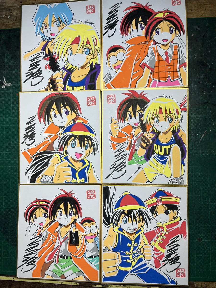 色紙、描きまくっています。ある程度のクオリティーを保って描かないと