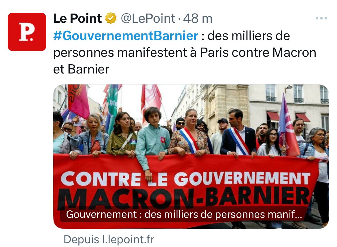 MalojmK's tweet image. Le #NFP, qui a rejeté Bernard Cazeneuve @BCazeneuve a poussé le PRÉSIDENT à nommer @MichelBarnier. 
Olivier #Faure #PartiSocialiste @marinetondelier @Fabien_Roussel 
pourront toujours ramer pour  critiquer Retailleau ou autres ministres. Ils n'ont aucune crédibilité