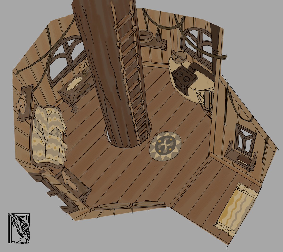 filurig's tweet photo. future arvo house to kind of explore sartrillan architecture (his house is built in a more crakam style, in comparison to the basilisk architecture in the basilisk district) https://t.co/8ZJ6z0Q2sO