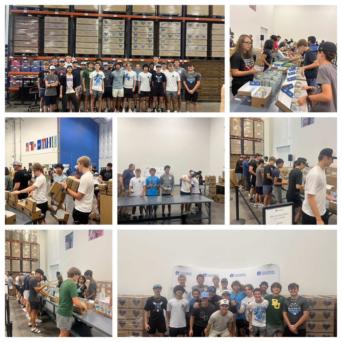 RockHillBasebll's tweet photo. We love serving in the community!  Helped out at Children’s Hunger Foundation this morning.  #BCM #12MO https://t.co/jBoBmqIIE2