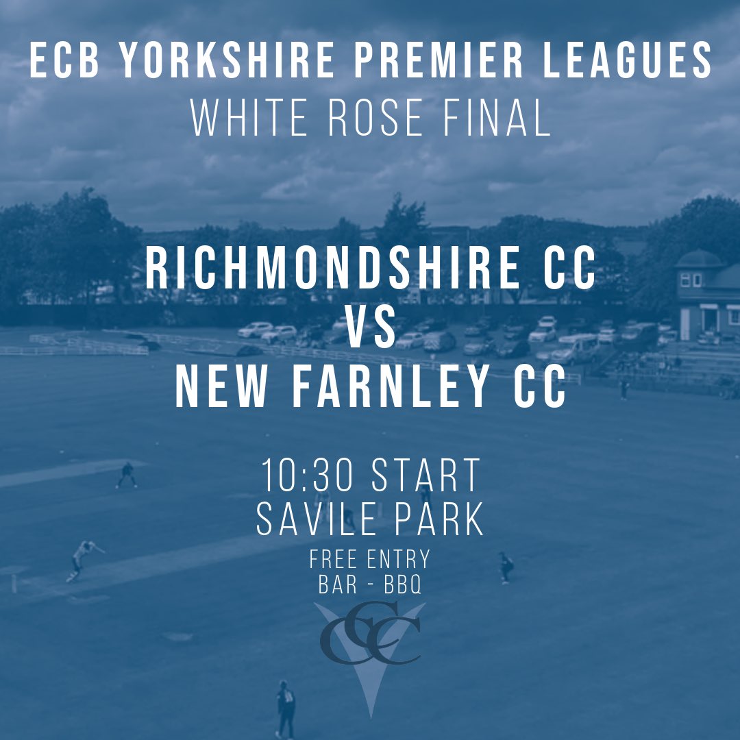Next Saturday at Savile Park is going to be a belter.

The ECB Yorkshire Premier League Final comes to Cas. 

Congratulations to <a href="/richmondshirecc/">Richmondshire CC</a> and <a href="/NewFarnleyCC/">New Farnley CC</a> on making it to the final, we hope we can put on a great day for you.