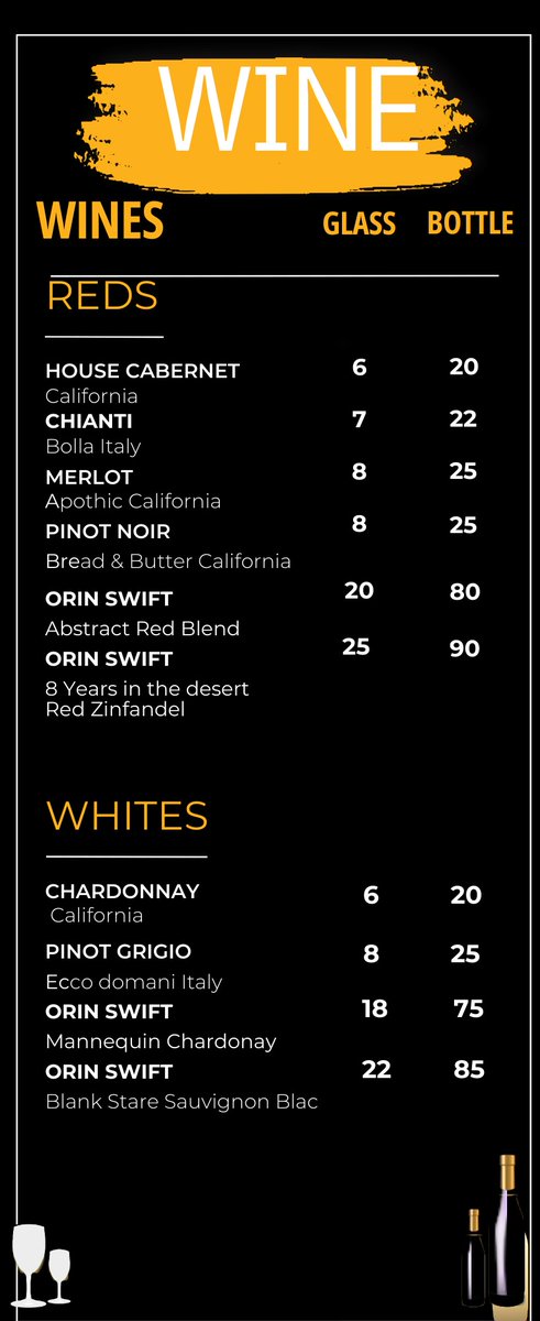 Don't miss Wine Wednesdays—enjoy 50% off all glasses and bottles! Come and indulge!