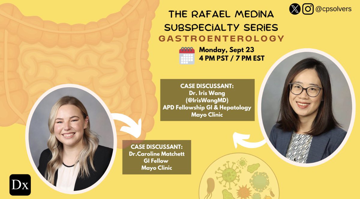 #MedTwitter, you’ve GUT to join our GI VMR coming up this week!

Tune in on Monday, September 23rd at 4 PM PST / 7 PM EST!

Join FREE using this link: bit.ly/31LWIKg