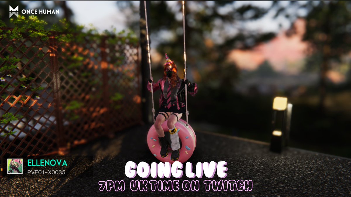 Live playing once human at 7pm uk time hope to see you all there 😀 
Twitch.tv/EllenNova