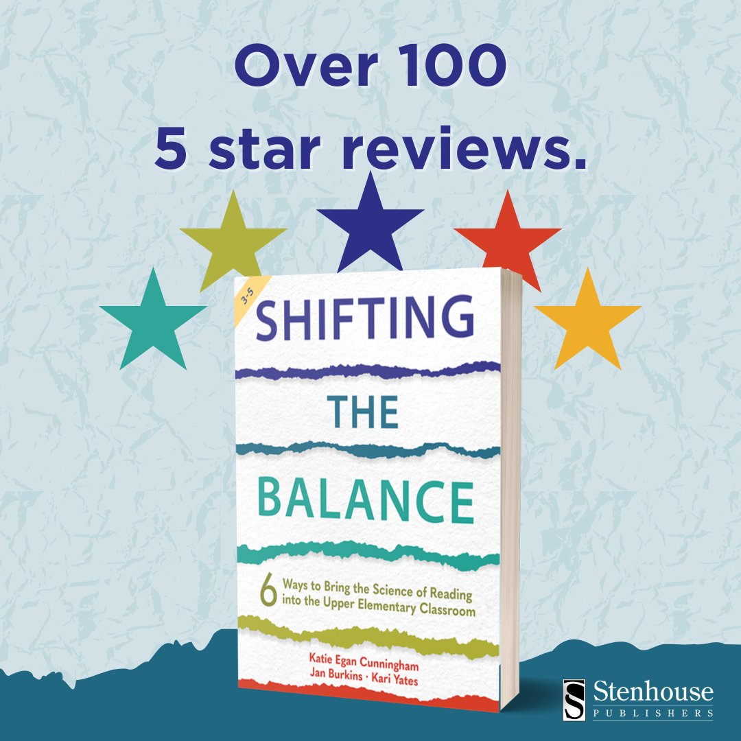 stenhousepub's tweet photo. Happy #bookbirthday to #ShiftingtheBalance, Grades 3-5! The best-selling follow-up to the original K-2 book introduces 6 new shifts for upper elementary literacy instruction. Congrats to @TheSixShifts &amp; @kegancunningham on over 100 5 star Amazon reviews! https://t.co/CIeGCTgGoI https://t.co/WGVMUHX7b3