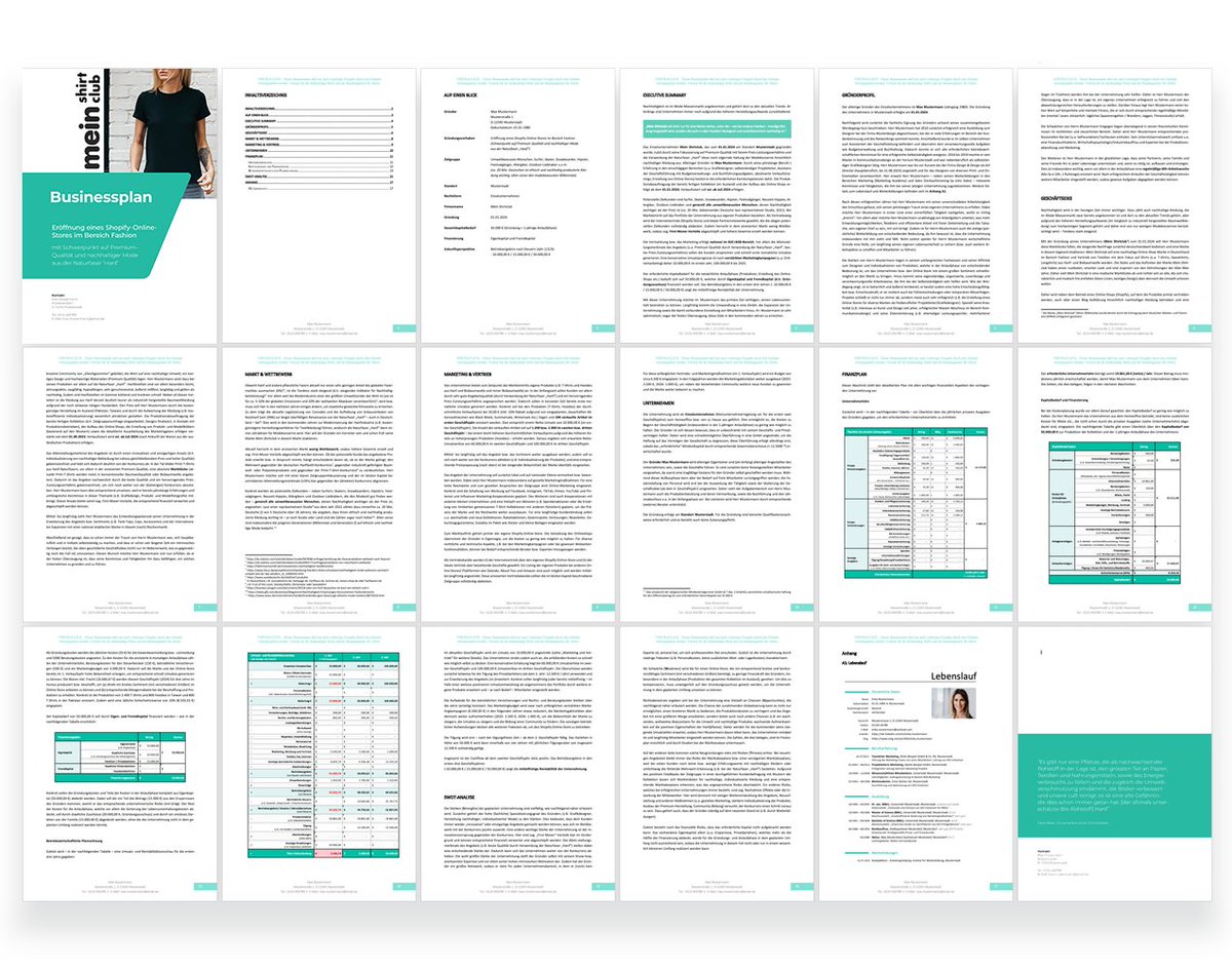 So könnte Dein individueller #Businessplan für den #Gründungszuschuss aussehen.

- 3.000+ Wörter
- 15-20 Seiten
- Dein Zeitaufwand: minimal (1-2h)

Lass uns daher übernehmen! Ein professioneller Texter bringt für Dich Deine #Geschäftsidee auf Papier.