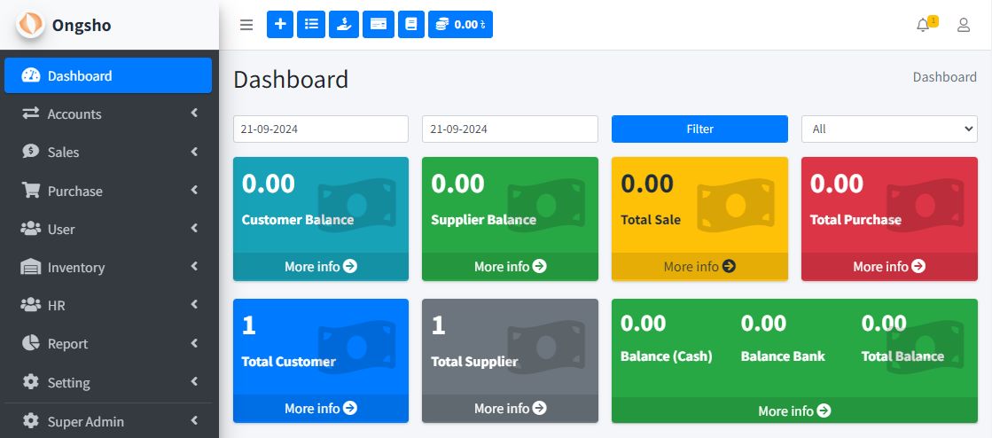 আপনার ব্যবসার হিসাব নিকাশ মেলাতে দিনশেষে হিমসিম খাচ্ছেন আমাদের সফটওয়্যারটি দিয়ে আপনার ব্যবসার সকল দিক ম্যানেজ করুন খুব সহজেই।

বিস্তারিত জানতে ভিজিট করুন ongsho.com
অথবা কল করুন ০১৭১১-৩৩৬৮৯৯ (WhatsApp)