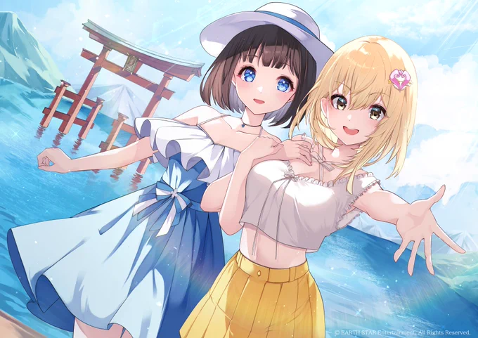【Works】 アニメ『 俺は全てを【パリイ】する』のOP、EDを歌う #ウタヒメドリーム 様のCDお渡し会イベントを記念して、広島会場のイラストを描かせていただきました!