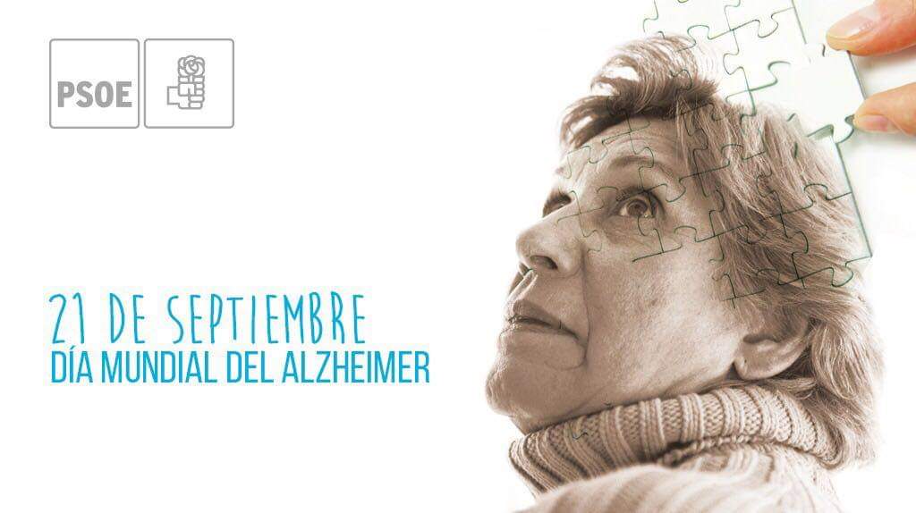 PSOE_Requena's tweet photo. Desde el PSOE de Requena queremos conmemorar el día mundial del Alzheimer para que se visibilice esta enfermedad que sufren tanto las personas enfermas como quienes las cuidan, y recalcar la importancia de invertir en seguir mejorando tanto la sanidad como investigación. https://t.co/379m24opst