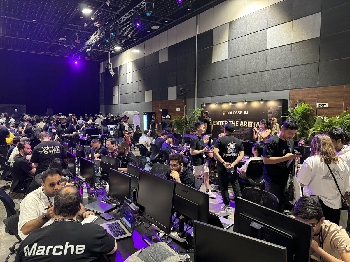 colosseum's tweet image. Thanks to all the builders at @SolanaConf who entered Colosseum’s Hackathon Arena!

And much love to all the devs &amp;amp; founders who stayed home to grind on their @Solana Radar Hackathon products.

We’re honored to support the ecosystem as its incredible growth accelerates.

Higher.