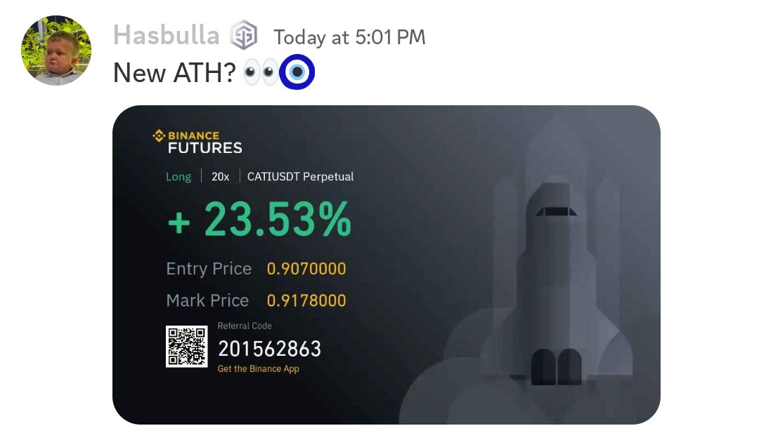 N_OO_B2's tweet photo. Thanks $CATI For This Beautiful Gains

#hamster #CryptoSuccess https://t.co/I8HEfim3Yb