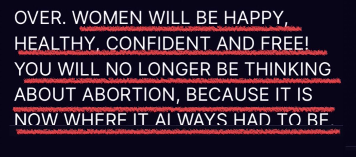 Maybe someone else can take on the “WOMEN WILL BE HAPPY, HEALTHY, CONFIDENT AND FREE!” part of Trump’s unhinged abortion ban post?