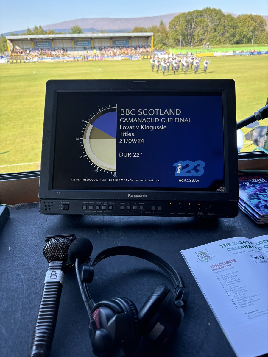 Andy Watt (@andywattsfrs) on Twitter photo Perfect conditions in Fort William for today’s <a href="/camanachd/">Shinty</a> cup final.
Looking forward to a good game of shinty, best of luck to both <a href="/KCamanachd/">Kingussie Camanachd</a> and <a href="/LovatShintyClub/">Lovat Shinty Club</a>
🔴🔵 🏆🏑⚪️⚫️
<a href="/bbcalba/">BBC ALBA</a> <a href="/ingridhendo/">Ingrid Henderson 🏴</a> Perfect conditions in Fort William for today’s <a href="/camanachd/">Shinty</a> cup final.
Looking forward to a good game of shinty, best of luck to both <a href="/KCamanachd/">Kingussie Camanachd</a> and <a href="/LovatShintyClub/">Lovat Shinty Club</a>
🔴🔵 🏆🏑⚪️⚫️
<a href="/bbcalba/">BBC ALBA</a> <a href="/ingridhendo/">Ingrid Henderson 🏴</a>