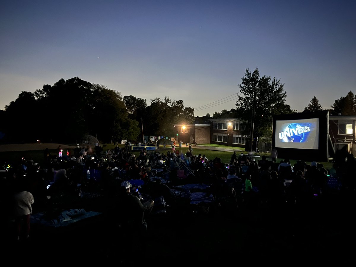Lovely evening for our annual Outdoor Movie Night! It was great to see so many families in attendance. Special thanks to the Hillside PTA for sponsoring this event!