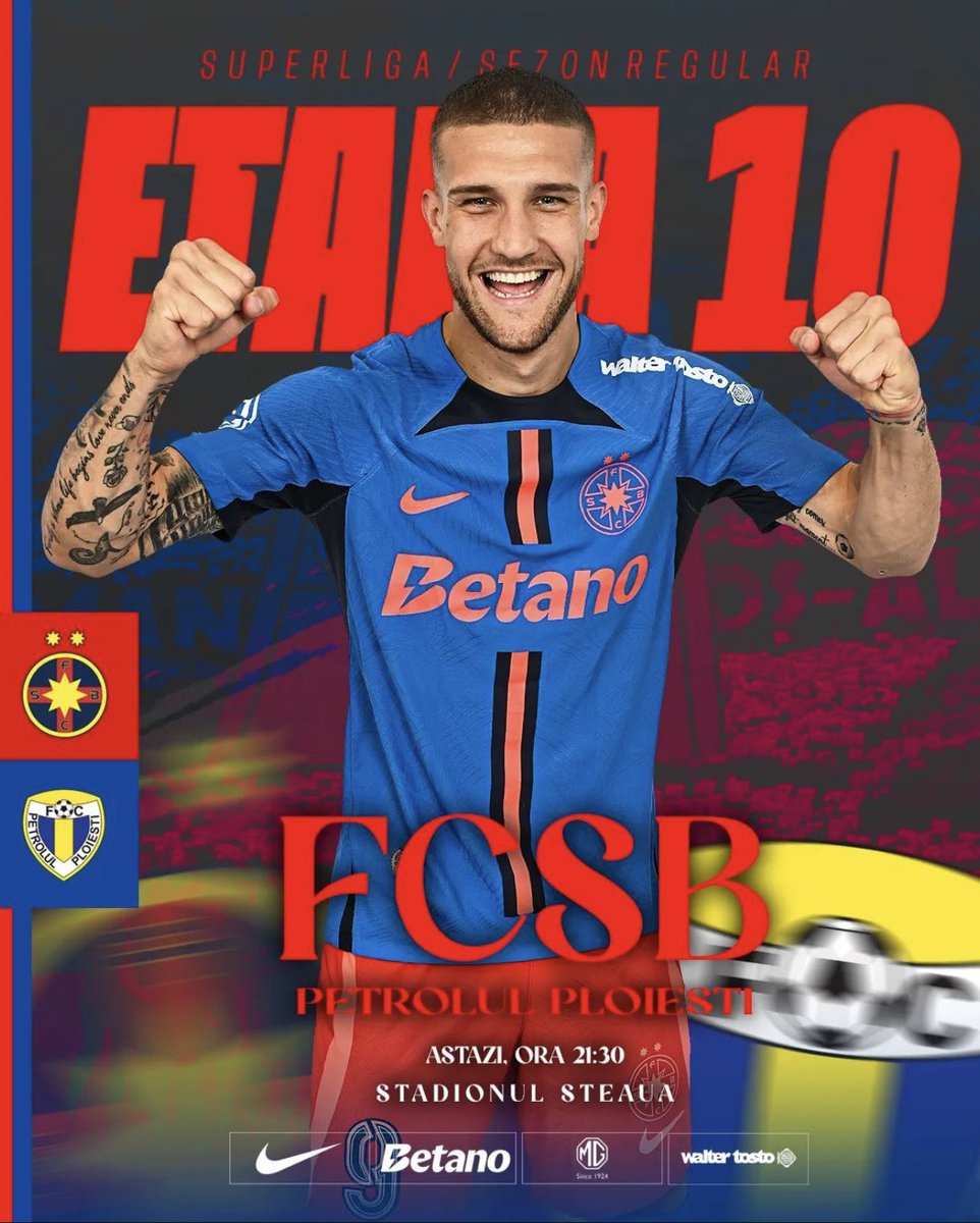 fcsbfrance's tweet photo. ⚡️𝐉𝐎𝐔𝐑 𝐃𝐄 𝐌𝐀𝐓𝐂𝐇⚡️

🏆 SUPERLIGA  —  Journée 10
🆚 FCSB  — Petrolul Ploiesti
🕘 20h30
🏟️ Stadionul STEAUA
#️⃣ #FCSBPETRLOUL 
📸 @fcsbmedia https://t.co/fWS9eGrjjF