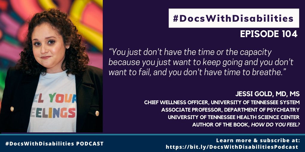The DocsWithDisabilities Initiative (@docswith) on Twitter photo Ep. 104 of the <a href="/Docswith/">The DocsWithDisabilities Initiative</a>🎙️series explores the relentless pressure in #MedEd—a marathon you can’t stop running. "You just keep going because failure isn’t an option, and there's no time to breathe."
👉bit.ly/DWDI_Episode_1…
#SuicidePrevention #DocsWithDisabilities Ep. 104 of the <a href="/Docswith/">The DocsWithDisabilities Initiative</a>🎙️series explores the relentless pressure in #MedEd—a marathon you can’t stop running. "You just keep going because failure isn’t an option, and there's no time to breathe."
👉bit.ly/DWDI_Episode_1…
#SuicidePrevention #DocsWithDisabilities