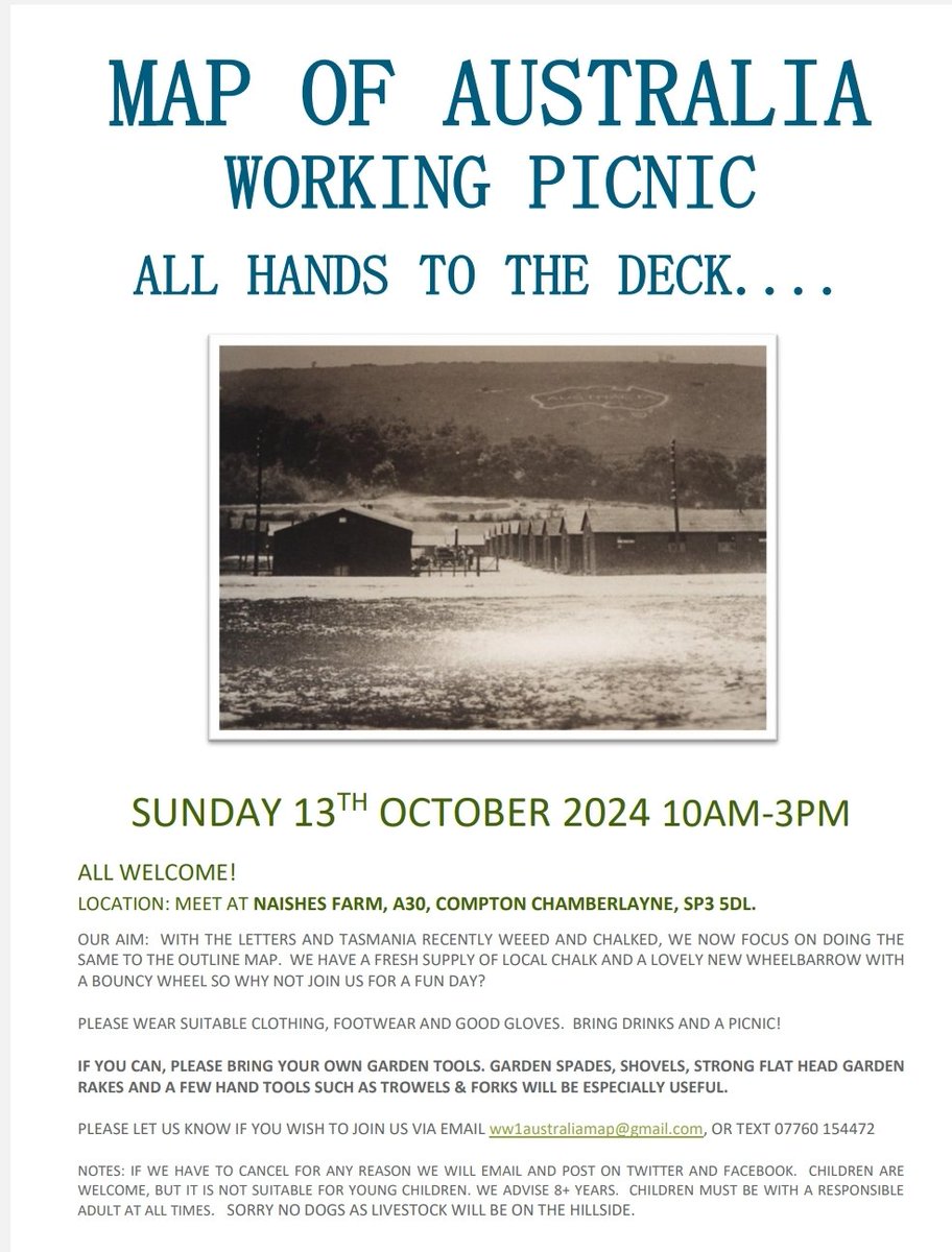 ww1australiamap's tweet image. Our next working picnic will be on Sunday 13th October, full details below. We'd love to see you!