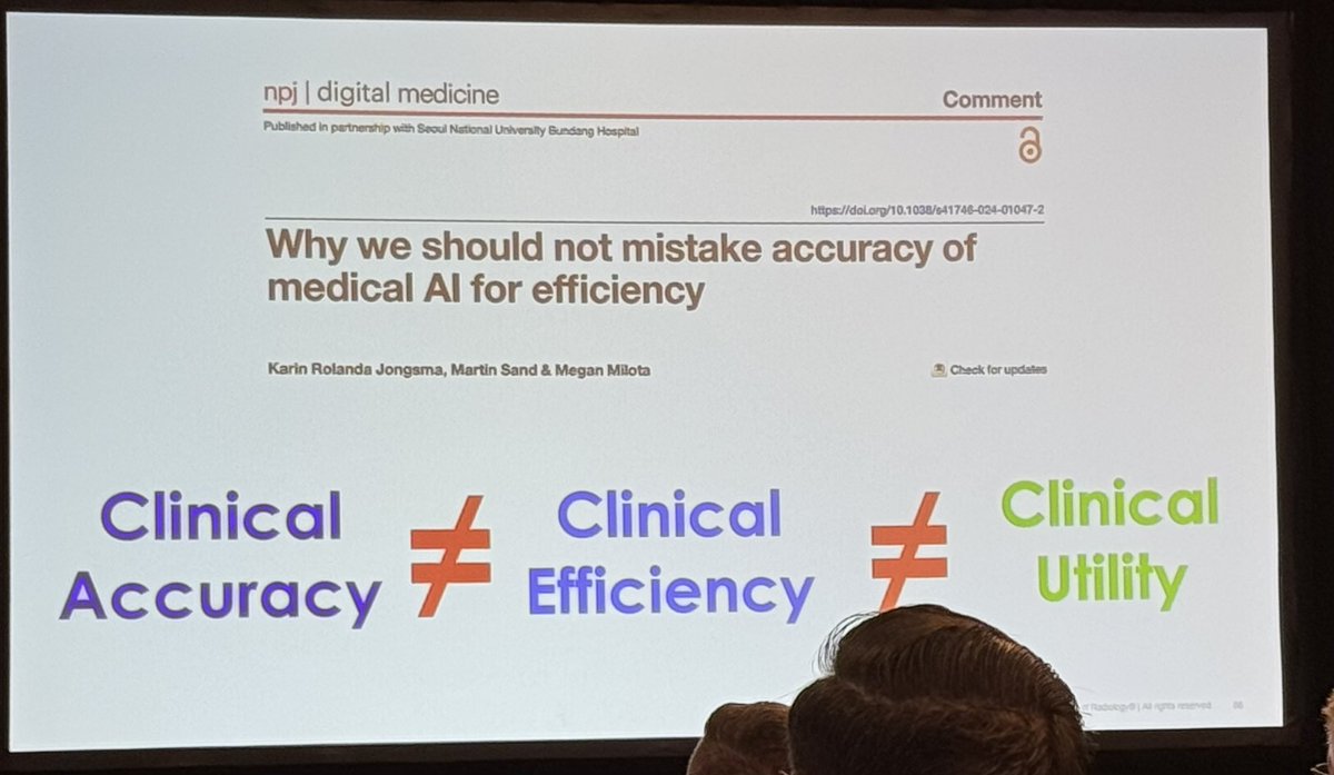 Steven Blumer MD MBA CPE FAAP (@steveblumermd) on Twitter photo Day 3 keynote of #QSI25 given by <a href="/woojinrad/">Woojin Kim</a> who says that when evaluating #AI in #Radiology people often focus on clinical accuracy. However they should be focusing on clinical utility which is why it’s important for #AI vendors & researchers to have #radiologists as part of Day 3 keynote of #QSI25 given by <a href="/woojinrad/">Woojin Kim</a> who says that when evaluating #AI in #Radiology people often focus on clinical accuracy. However they should be focusing on clinical utility which is why it’s important for #AI vendors & researchers to have #radiologists as part of
