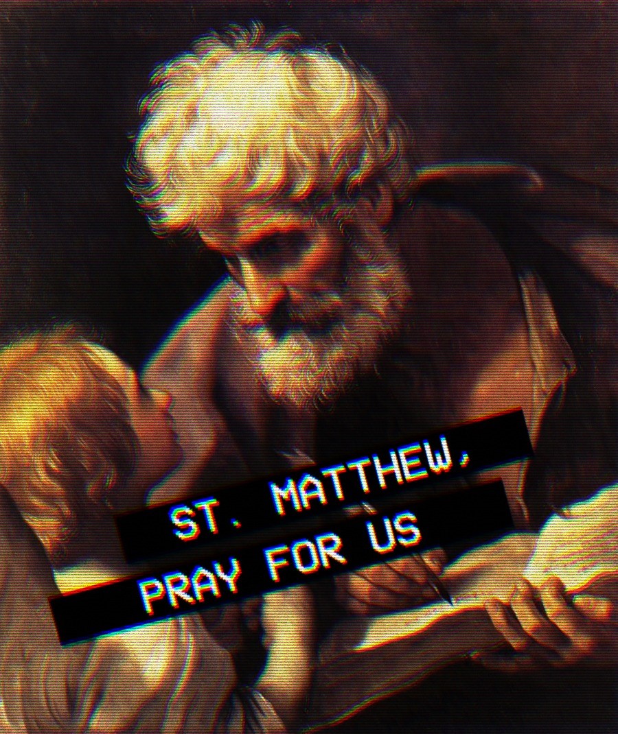 ElysiumLeoSK's tweet photo. FEAST DAY OF ST. MATTHEW THE APOSTLE AND EVANGELIST // SYMBOL OF THE WINGED MAN CHERUB
✝️
.
.
.
.
.
.
.
#tradwave #vaporwave #aesthetic #christianity #catholic #catholicfaith #catholicart #orthodox #orthodoxfaith #orthodoxart #feastday #stmatthew #cherub #art #religiousart #vhs https://t.co/IoUpyfijuh