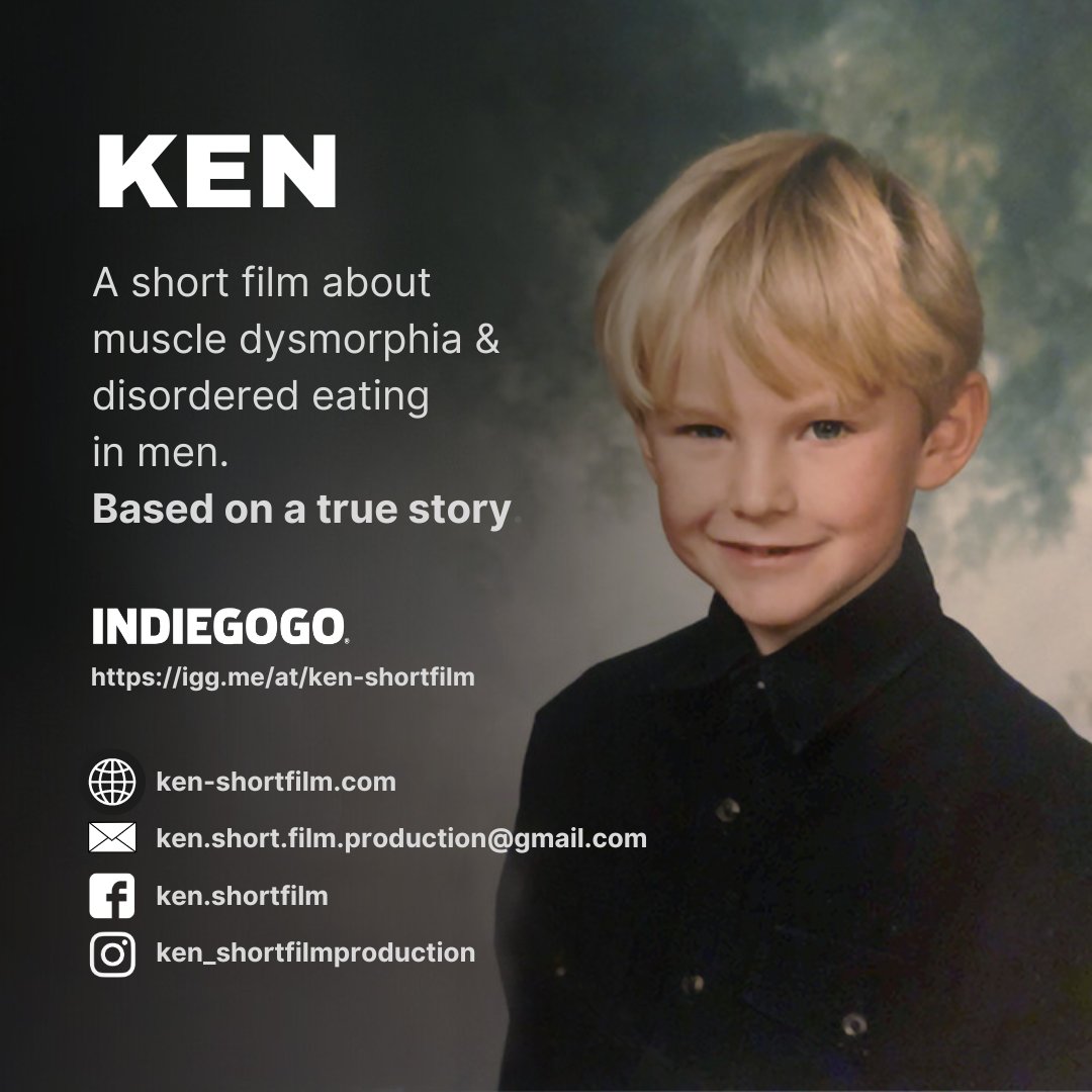 KEN Narrative Short Film is two weeks into the campaign, and we've raised over £400. indiegogo.com/projects/ken-n… 
Please #signalboost this film about male mental health, muscle dysmorphia, &amp; disordered eating, produced by Busy Kiwi Productions (that's me!)