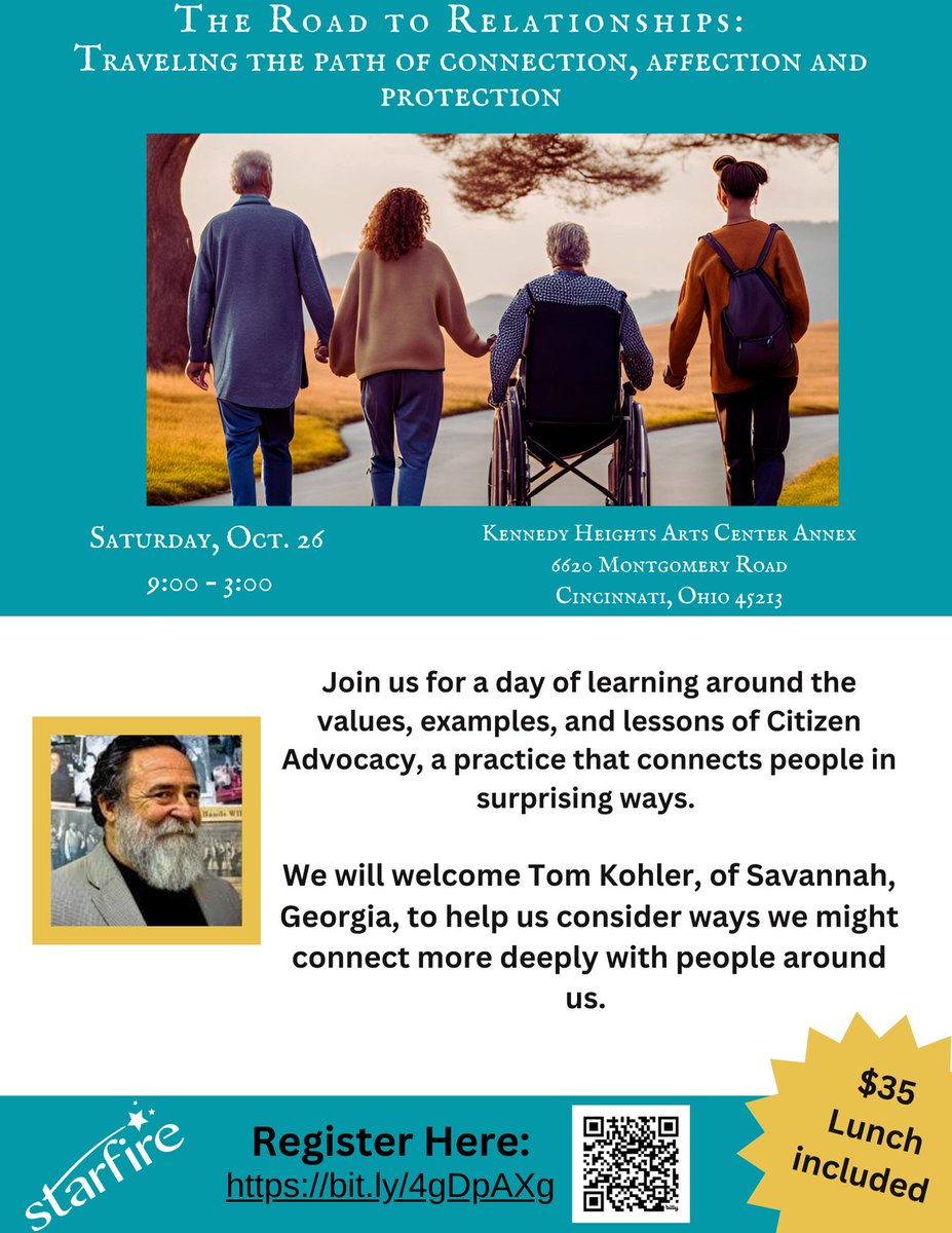 Mark your calendars for a day of learning on October 26, 2024! Join us from 9 AM to 3 PM as Tom Kohler shares his 40+ years of experience in Citizen Advocacy. Discover ways to connect with those around you in meaningful, surprising ways. Register now!