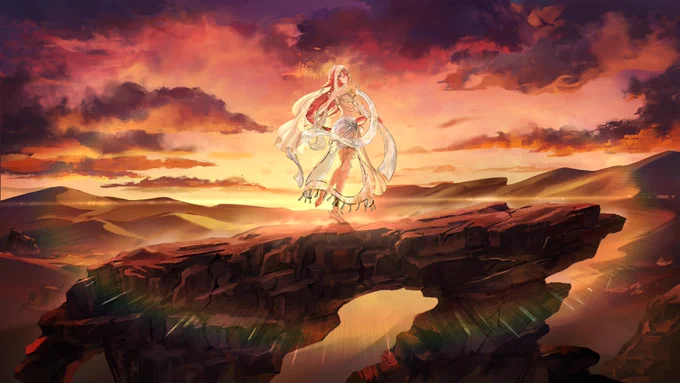 原神HoYoFairの【COMING BACK】にて、こちらの八重神子のイラストを一枚描かせて頂きました#HoYoFair  #GenshinImpact  #FlameFusion 