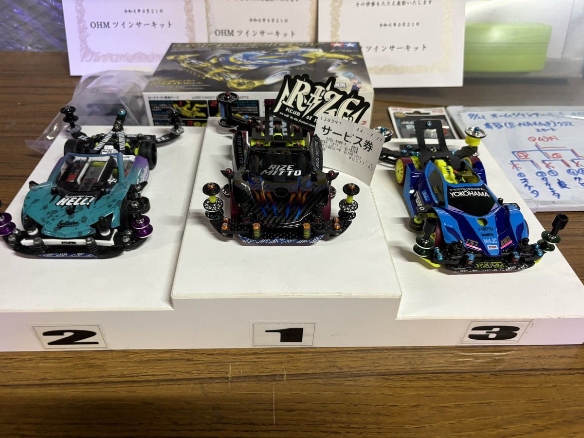 MITTO_STRC's tweet image. 今日はツインナイトレース✨
専務クラス予選敗退、オープン優勝🥇やっと優勝できました😆参加されたみなさん、運営のサッサさんありがとうございました‼️