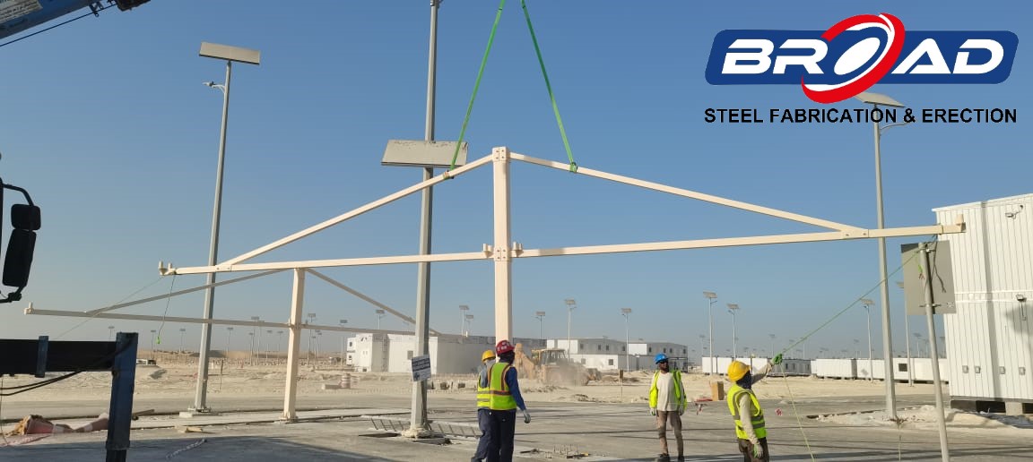 BroadCo_'s tweet photo. We are here to announce that we are currently working on our latest project at RNGL RIYAS (ARAMCO), which involves the installation of Single &amp; Double Cantilever car parking shades. At BROADCO, we specialize in metal fabrication work. https://t.co/vyu10vuDGe