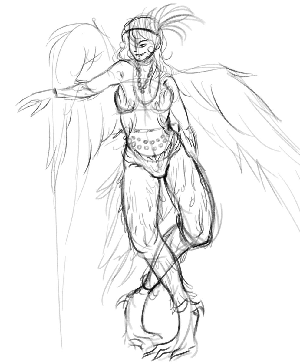 Harpy design😺
#arttwt #artmoots