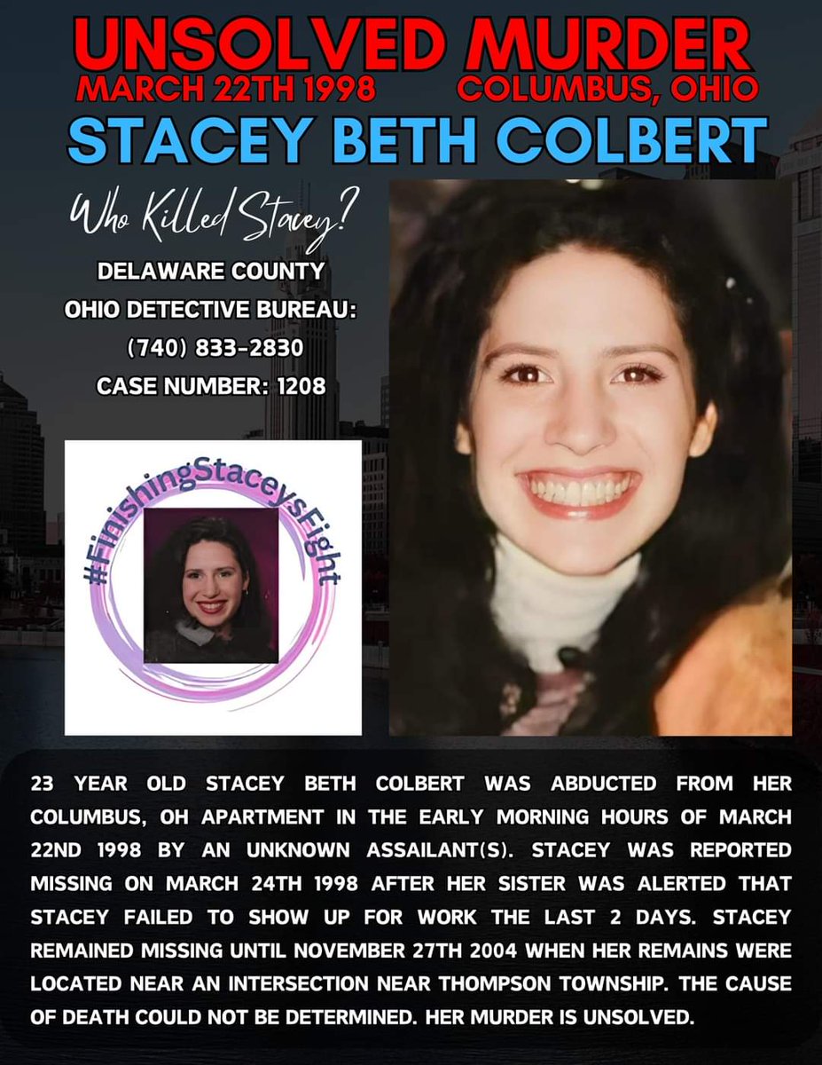 stacey_fight's tweet photo. If you have any info about Stacey Colbert, please reach out🙏 

Anonymous Tip:
https://t.co/Ha4K3lKVif

Delaware Co OH Det Bureau: 
(740) 833-2830

**Design: @Shurlock1983**

#finishingstaceysfight #staceycolbert #StaceysArmy #coldcases #columbusohio #alphadeltapi https://t.co/IL8jx5gbJG