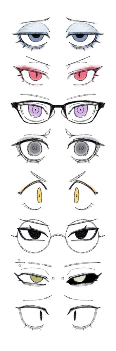 zetc_G's tweet photo. #ZetC_OC 
目の描き分け https://t.co/hPpjdlwZUu