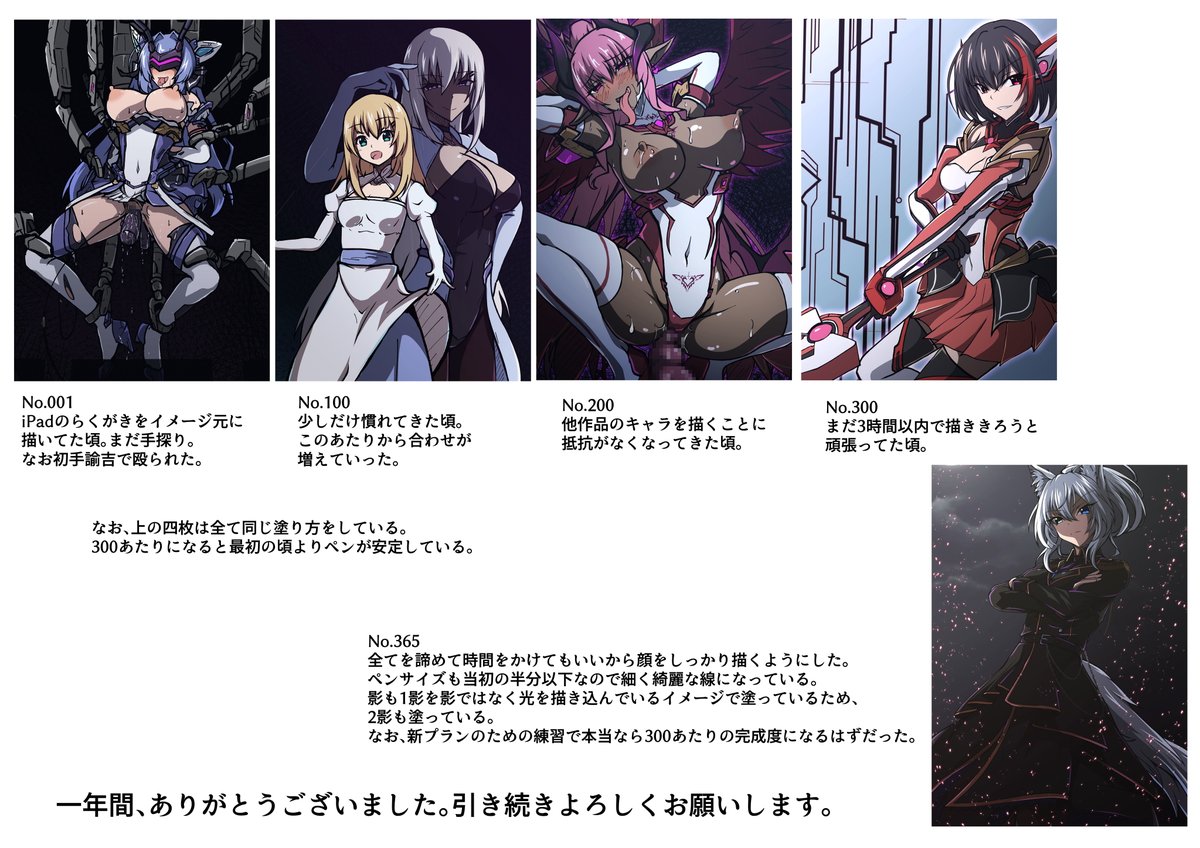 リクエスト365件達成しましたので、今まで描いたものを振り返ってみました。 