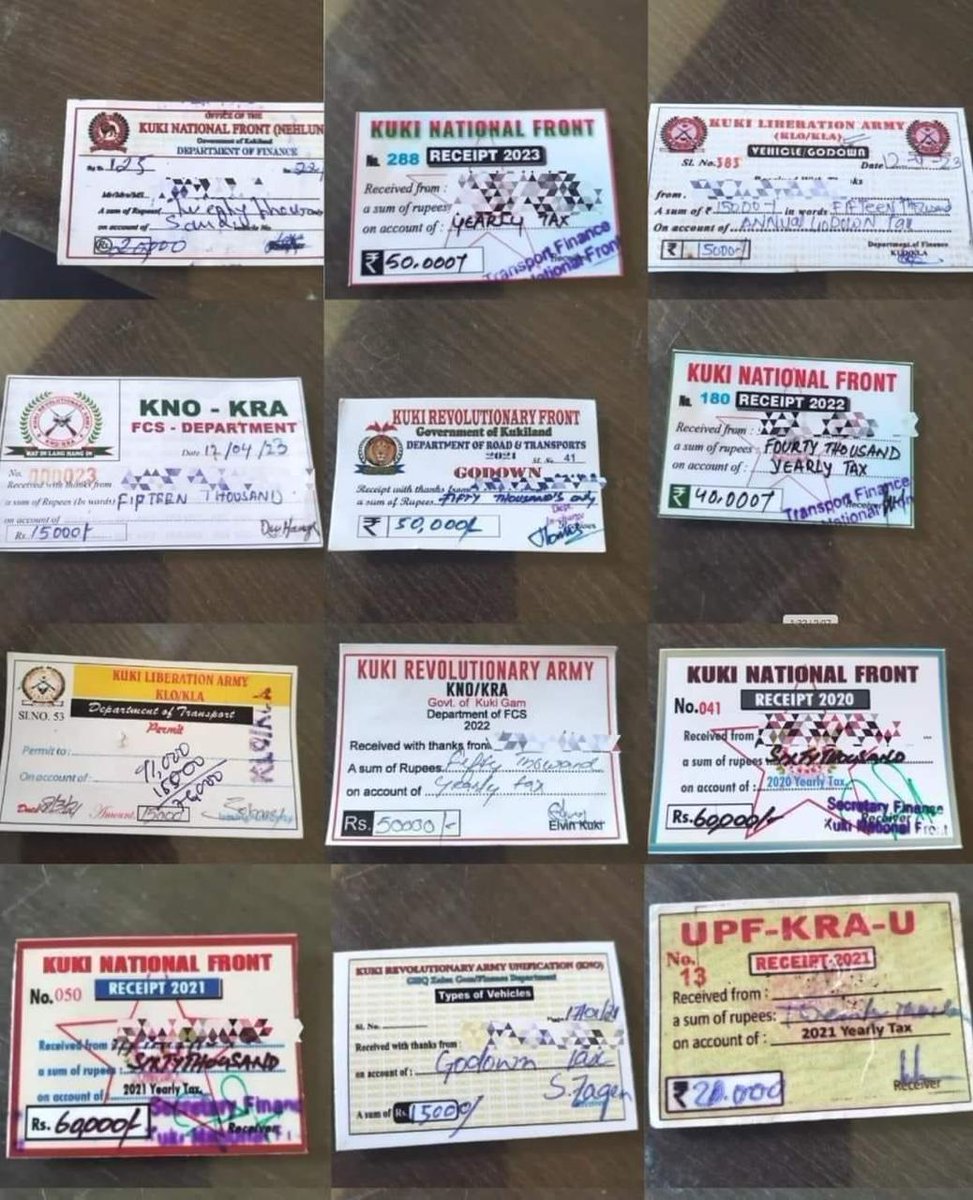 Illegal extortion by #KukiNarcoTerrorists at National Highways under the nose of Security Forces.