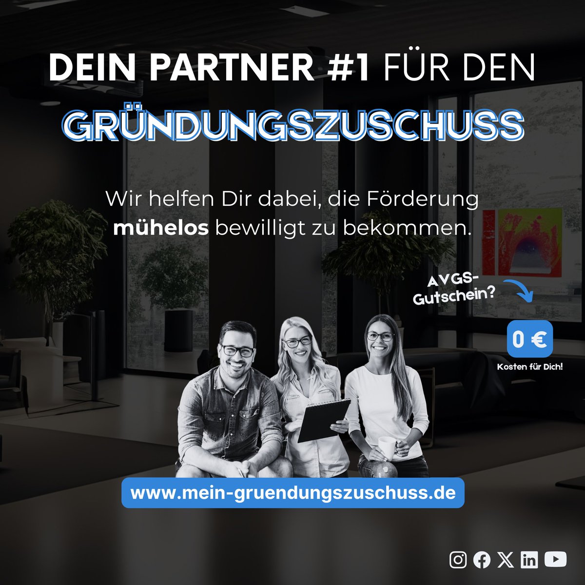 Wir von mein-gruendungszuschuss.de sind dein Partner #1 für den #Gründungszuschuss!

#Arbeitsamt #Alg1 #Förderung #Gründer