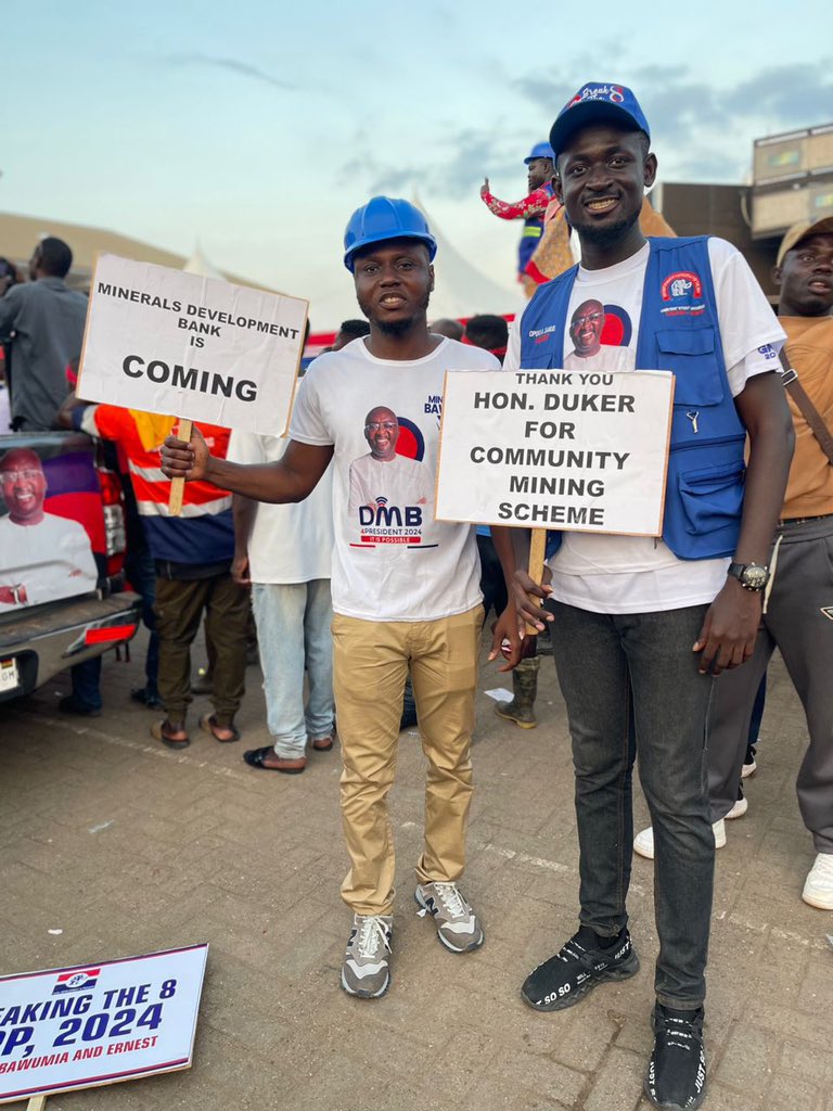 OpokuSamuel777's tweet photo. *_MINERS4BAWUMIA LAUNCHED BY HON.DUKER AT AKWATIA_*
#MINERS4BAWUMIA

MINERS4BAWUMIA is now the official group of responsible miners who are committed to propagating the government's good works in the mining sector and canvassing votes for Dr Bawumia for Victory 2024 https://t.co/JgYcfqtvqm
