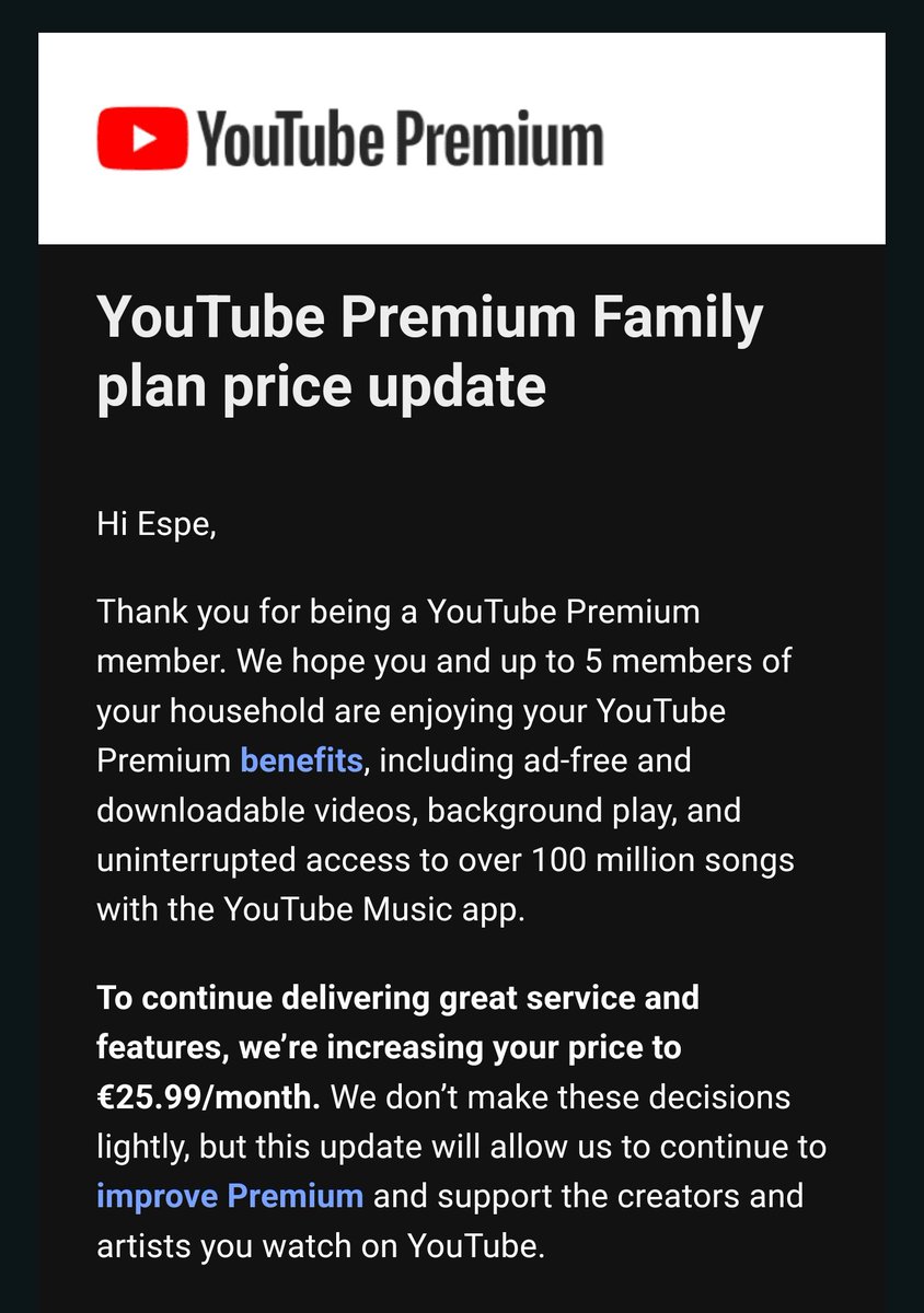 Euhm, excuseer???
Eerst Premium Lite afschaffen, en nu efkes de prijs optrekken van 17,99 naar 25,99 euro 🤨
Nee dank u.