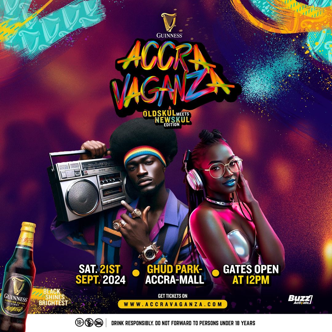 Ticket giveaway. 🥳

📌 Mention the artistes representing the New Skul at the Guinness Accravaganza.
📌 Rt the post.

The first five to answer correctly following all the rules win a ticket for themselves. 

<a href="/Accravaganza/">Guinness Accravaganza</a> || <a href="/GuinnessGhana/">Guinness Ghana Breweries PLC</a>