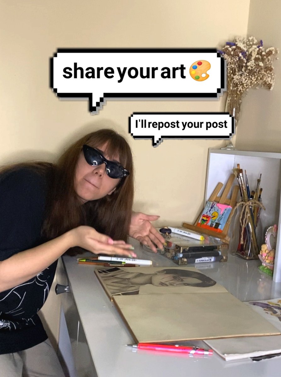 sandra__omd's tweet image. Howdy artists 🤠🖐️
.
Share your art 🎨🎭 I&apos;ll support your post 😉 (♥️.🔄.💬)
.
Let&apos;s go 👊💃 
.
#nftcreator #NFTProjects #NFTartist #NFTfam #painter #oilcolor #NFTshill 
#NFTGaming #painting