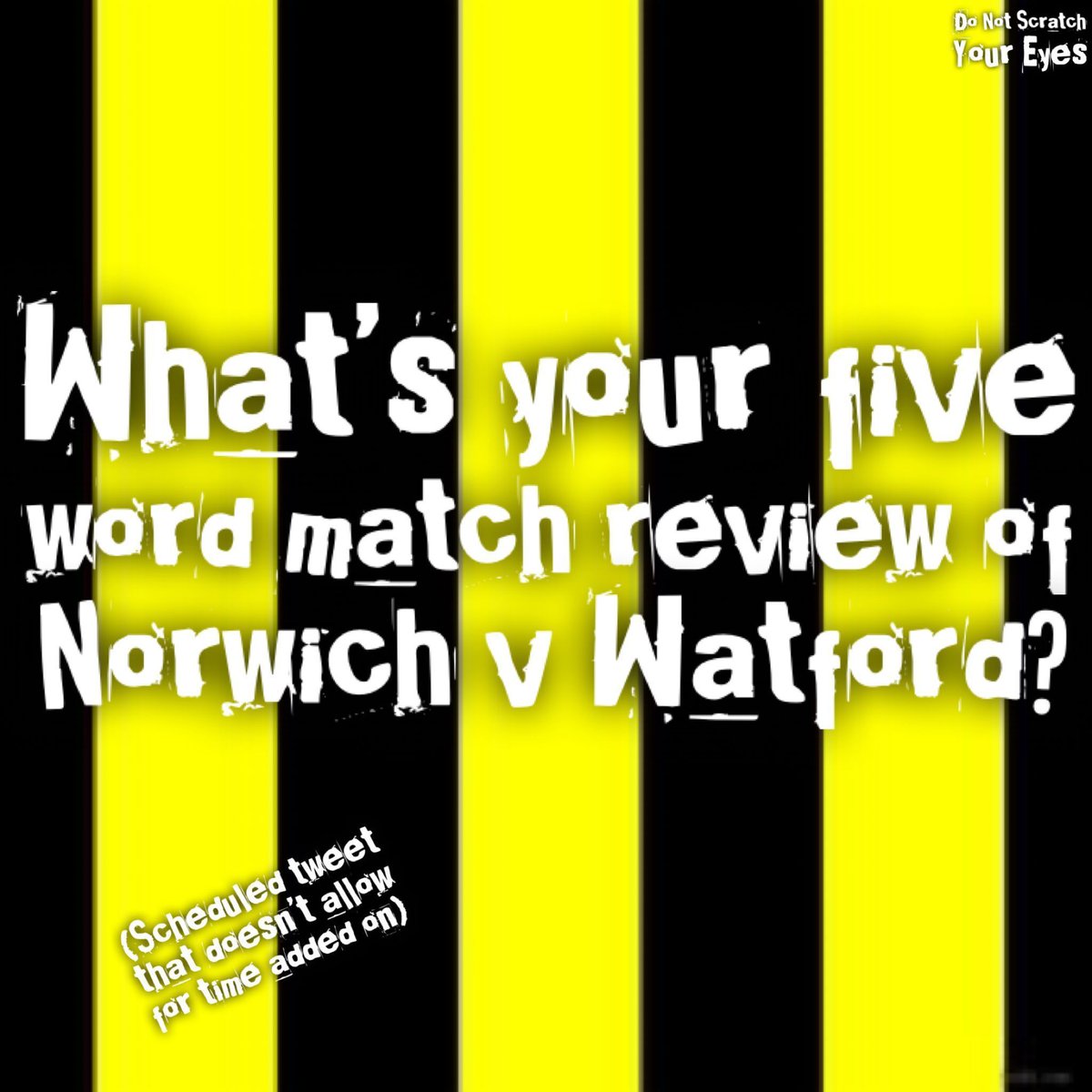 Do Not Scratch Your Eyes Watford FC Podcast 🐝 tweet media